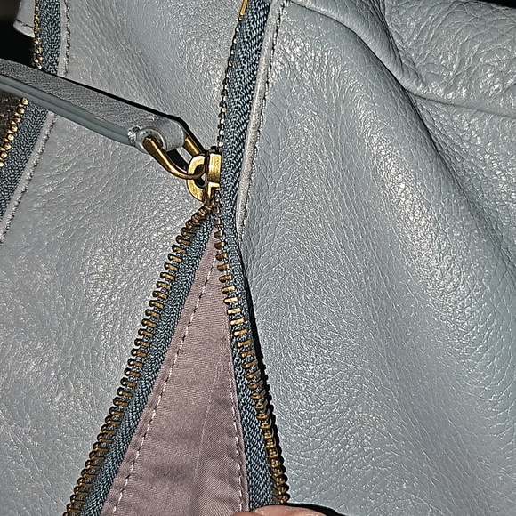 Fossil Crossbody Leather Bag in Light Blue - Picture 6 of 13